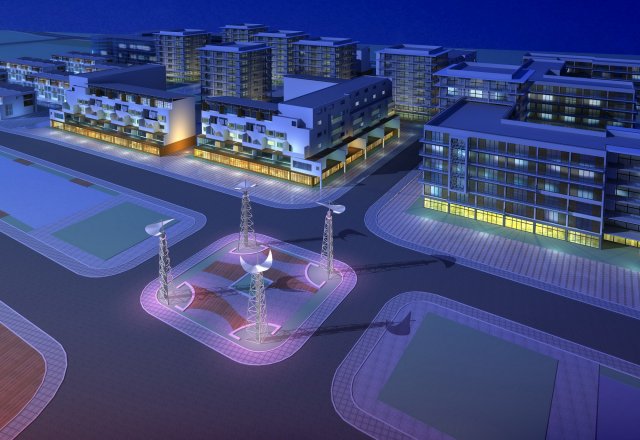 urban design 054 Model 3D .c4d .max .obj .3ds .fbx .stl .blend