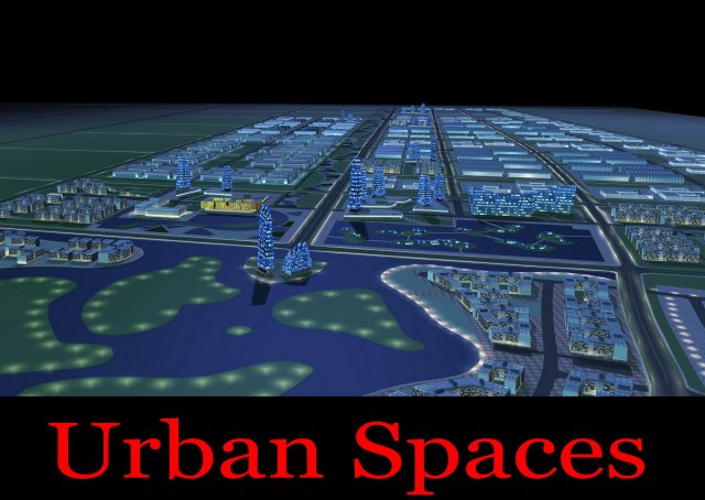 urban design 055 3D 模型 .c4d .max .obj .3ds .fbx .stl .blend 