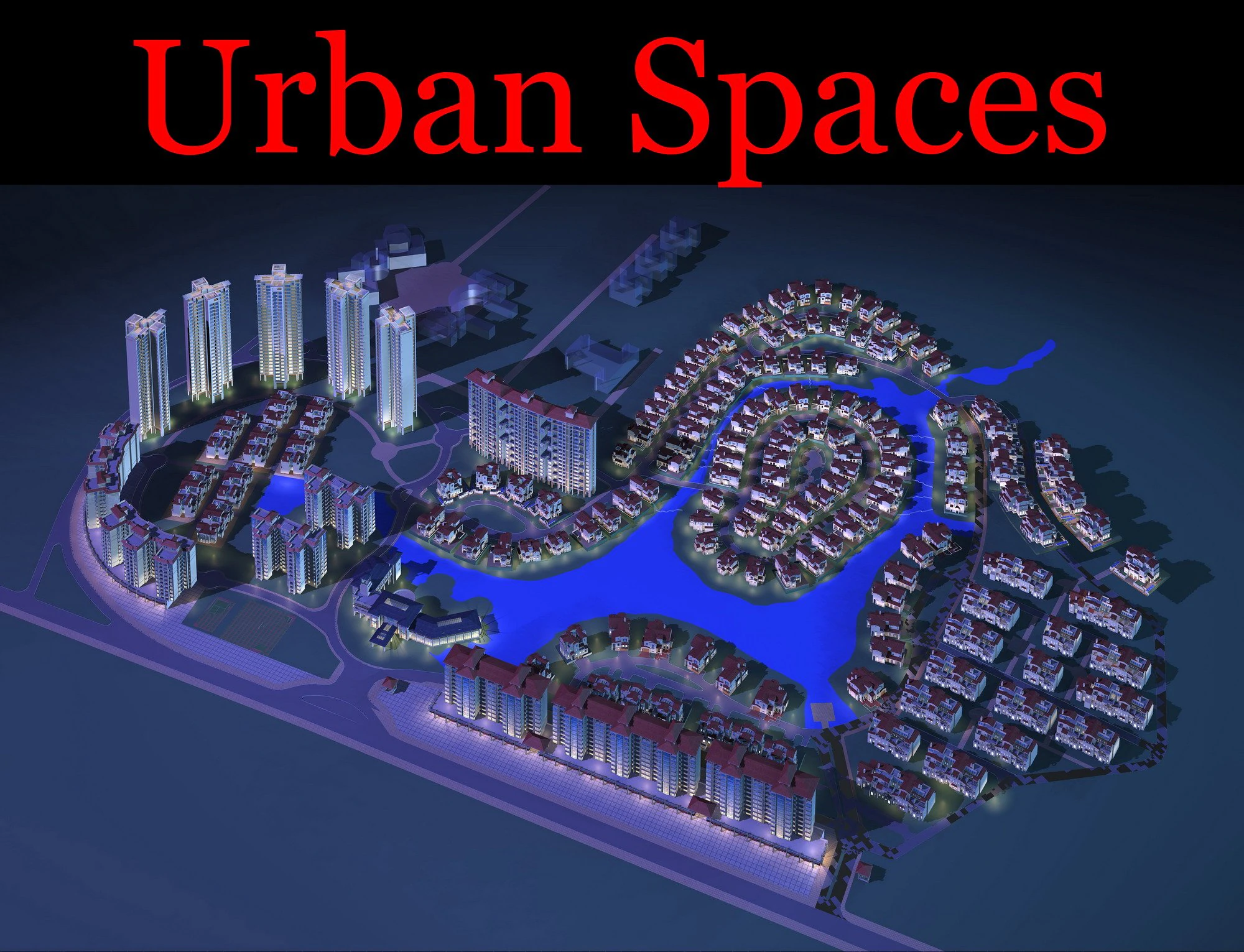 urban design 058 3D Model .c4d .max .obj .3ds .fbx .stl .blend 