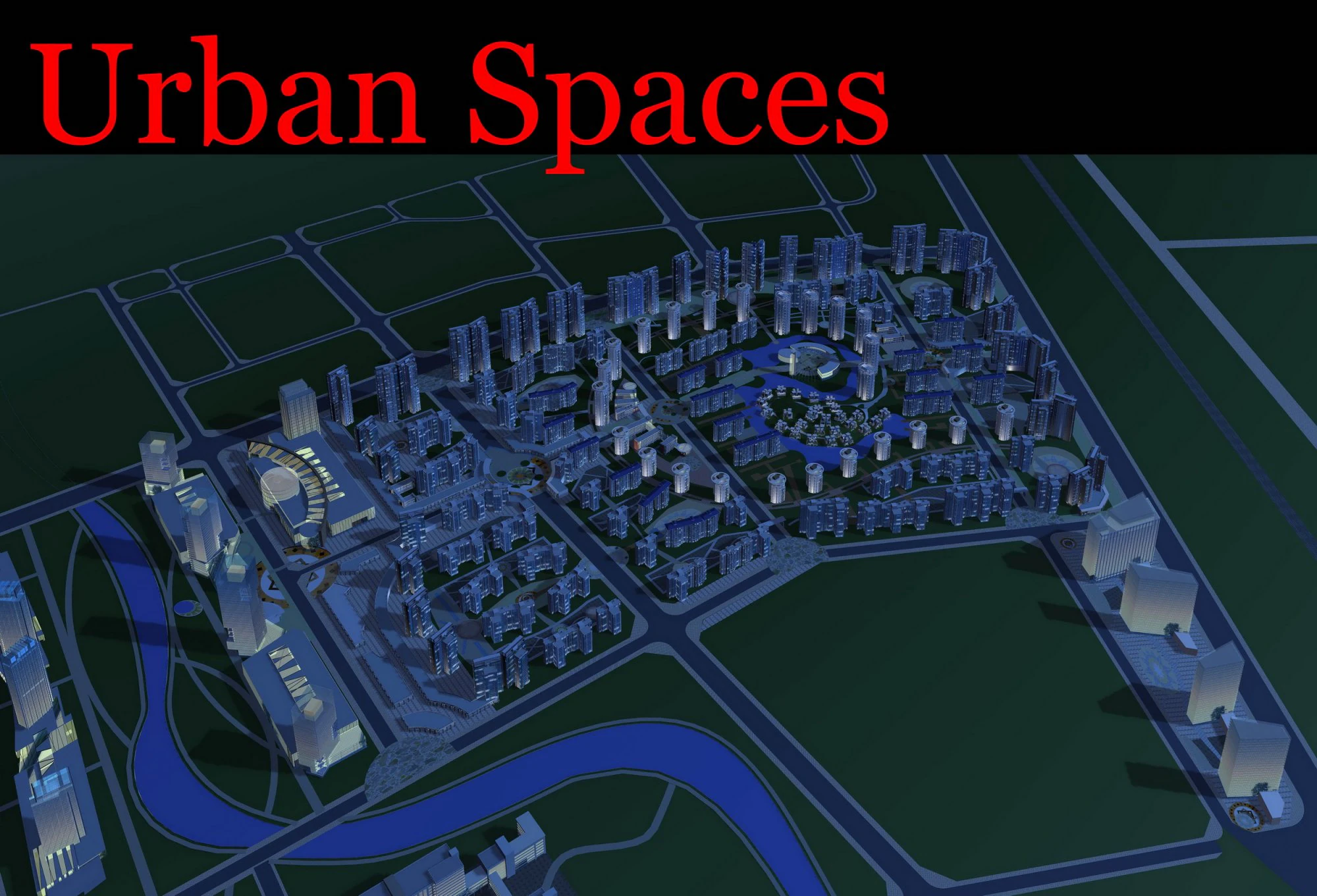 urban design 060 3D Model .c4d .max .obj .3ds .fbx .stl .blend 