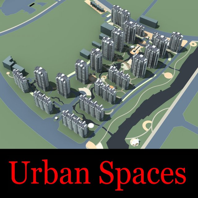urban design 081 3Dモデル .c4d .max .obj .3ds .fbx .stl .blend 
