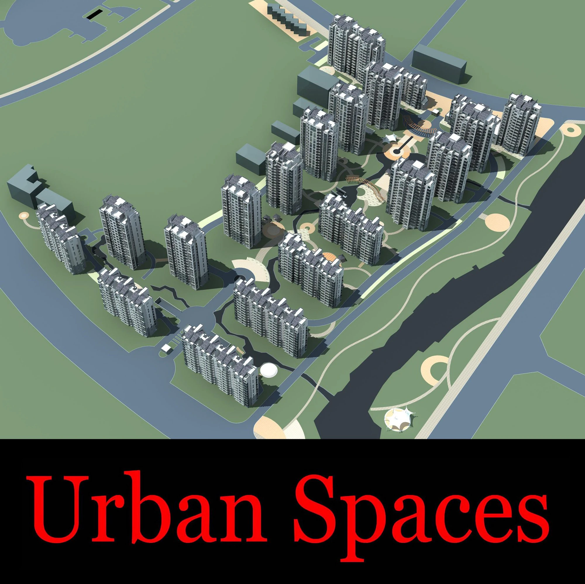 urban design 081 3D Model .c4d .max .obj .3ds .fbx .stl .blend 