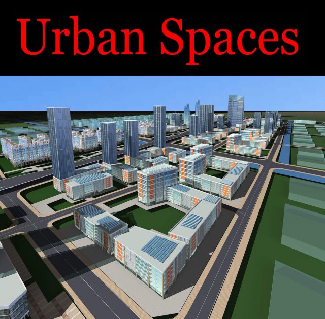 urban design 083 3D Model .c4d .max .obj .3ds .fbx .stl .blend 