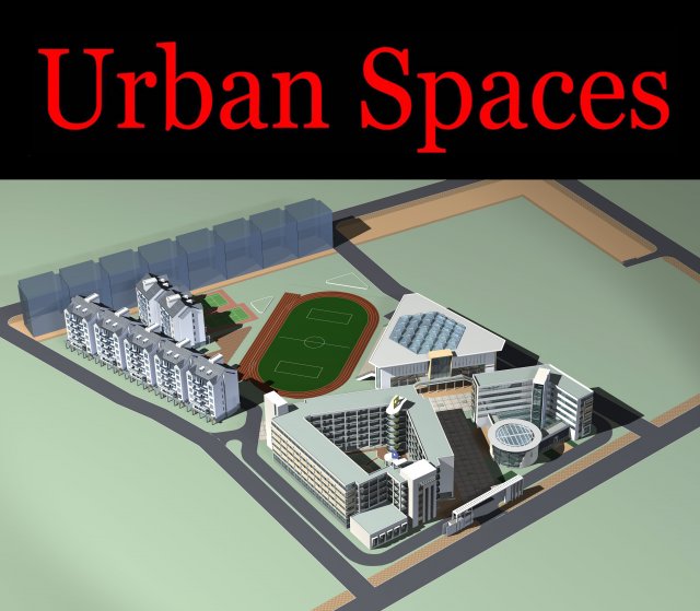 urban design 088 3D Модель .c4d .max .obj .3ds .fbx .stl .blend 