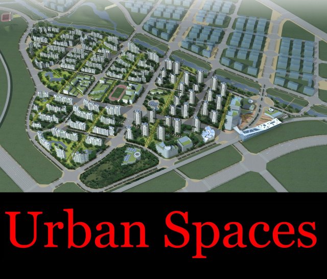 urban design 092 3D 모델 .c4d .max .obj .3ds .fbx .stl .blend 
