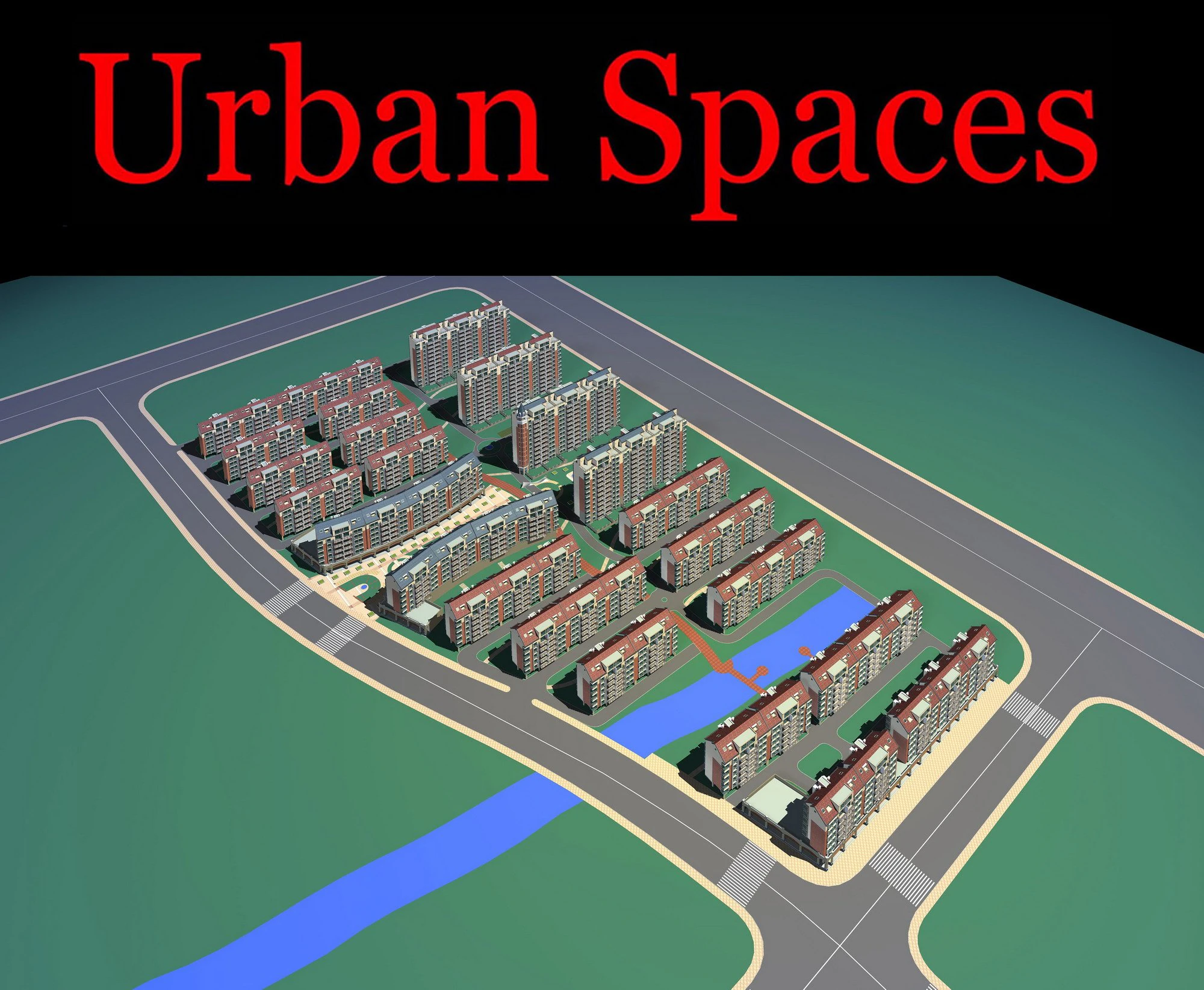 urban design 095 3D Model .c4d .max .obj .3ds .fbx .stl .blend 