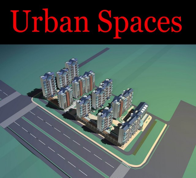 urban design 096 Model 3D .c4d .max .obj .3ds .fbx .stl .blend 