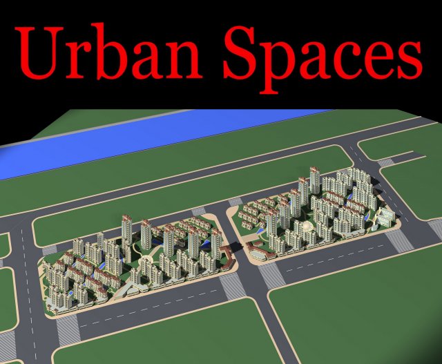 urban design 098 3D Model .c4d .max .obj .3ds .fbx .stl .blend 