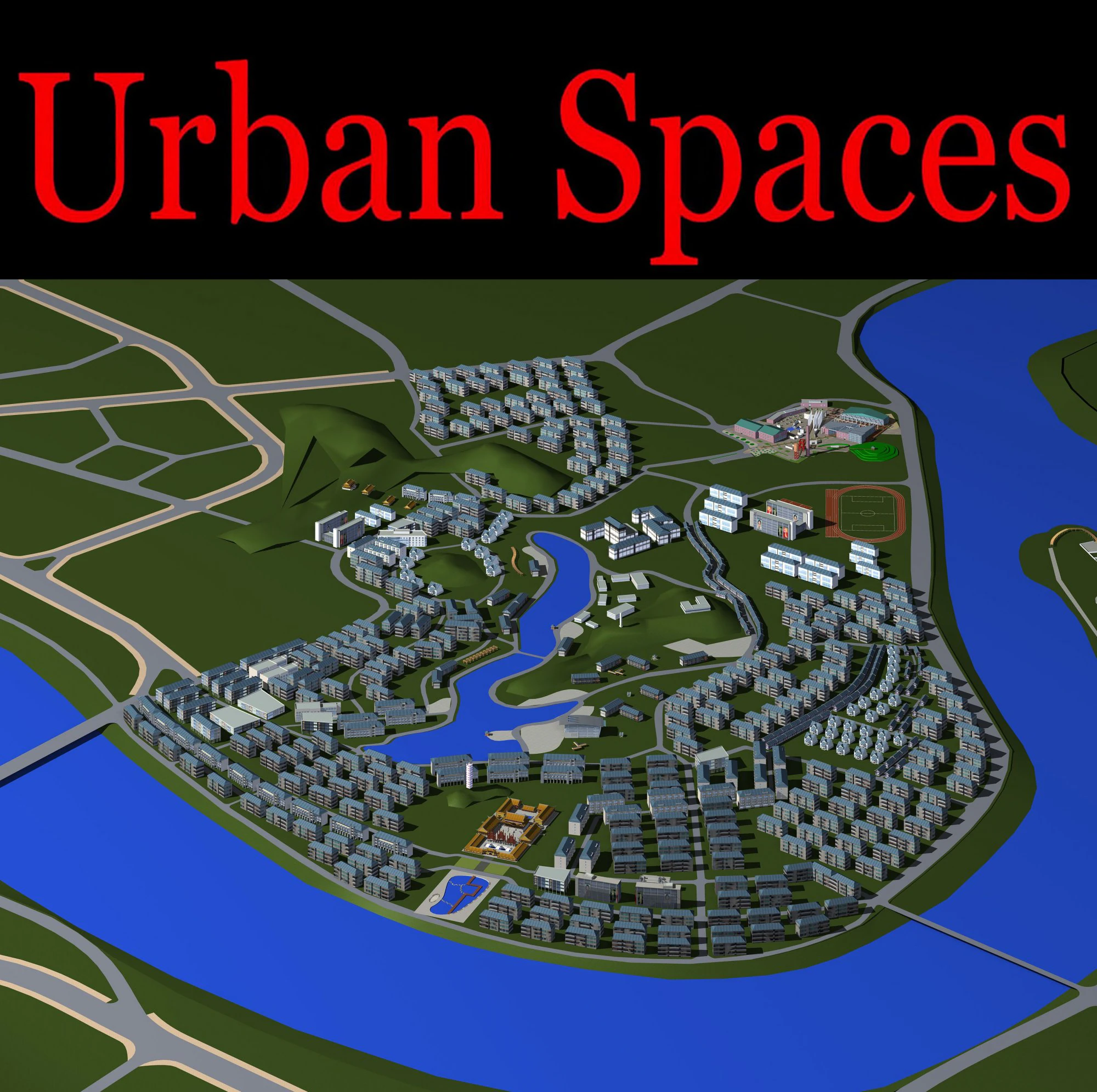 urban design 114 3D Model .c4d .max .obj .3ds .fbx .stl .blend
