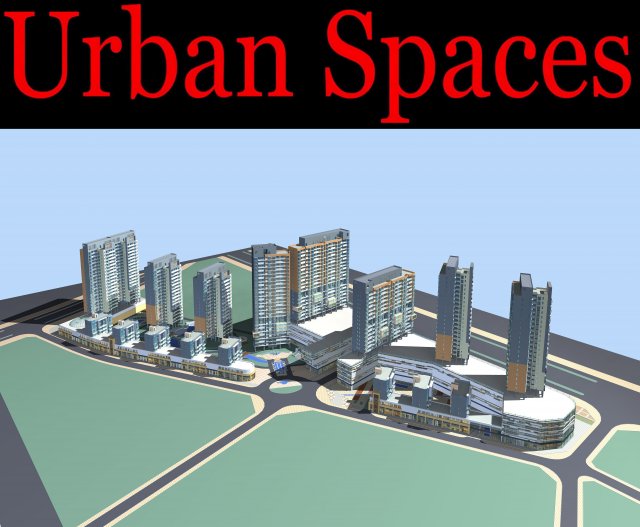 urban design 115 Model 3D .c4d .max .obj .3ds .fbx .stl .blend 