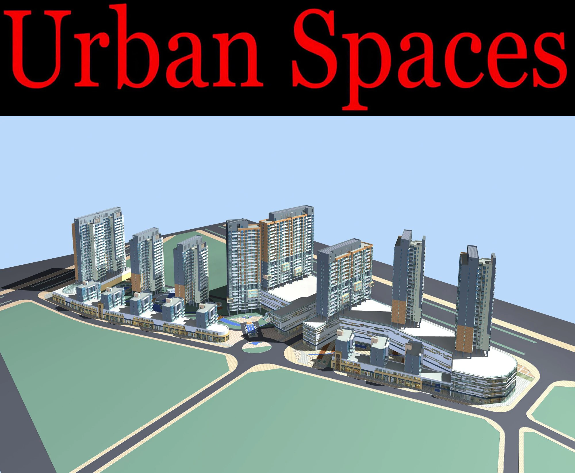 urban design 115 3D Model .c4d .max .obj .3ds .fbx .stl .blend 