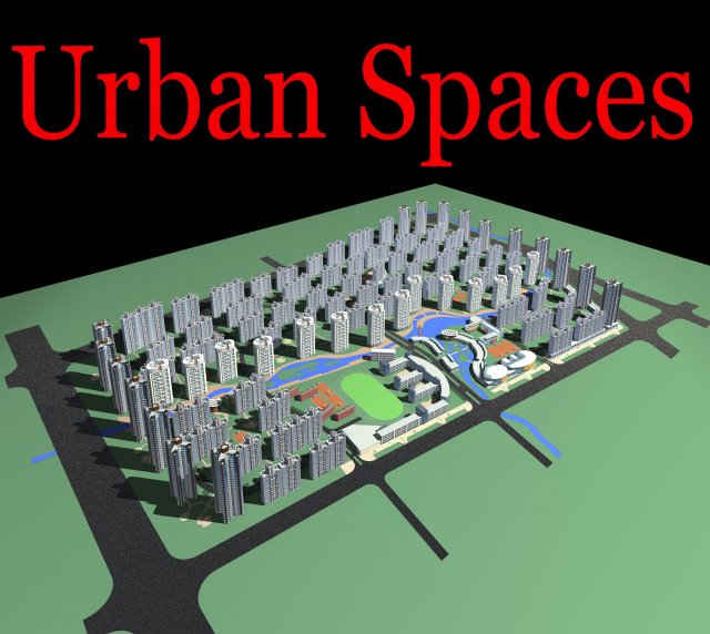 urban design 117 3D Model .c4d .max .obj .3ds .fbx .stl .blend 