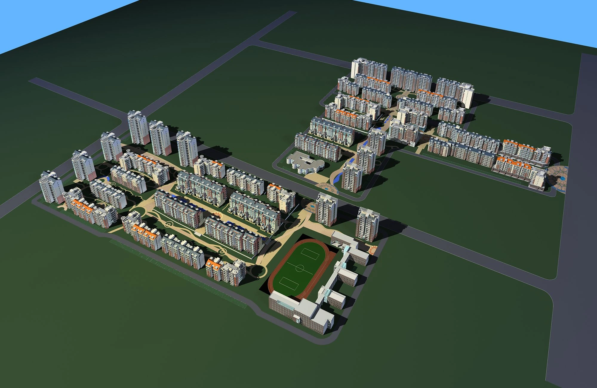 urban design 124 3D Model .c4d .max .obj .3ds .fbx .stl .blend 