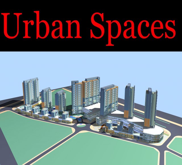 urban design 125 Modello 3D .c4d .max .obj .3ds .fbx .stl .blend 