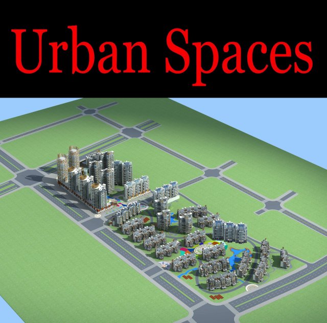urban design 129 Model 3D .c4d .max .obj .3ds .fbx .stl .blend 