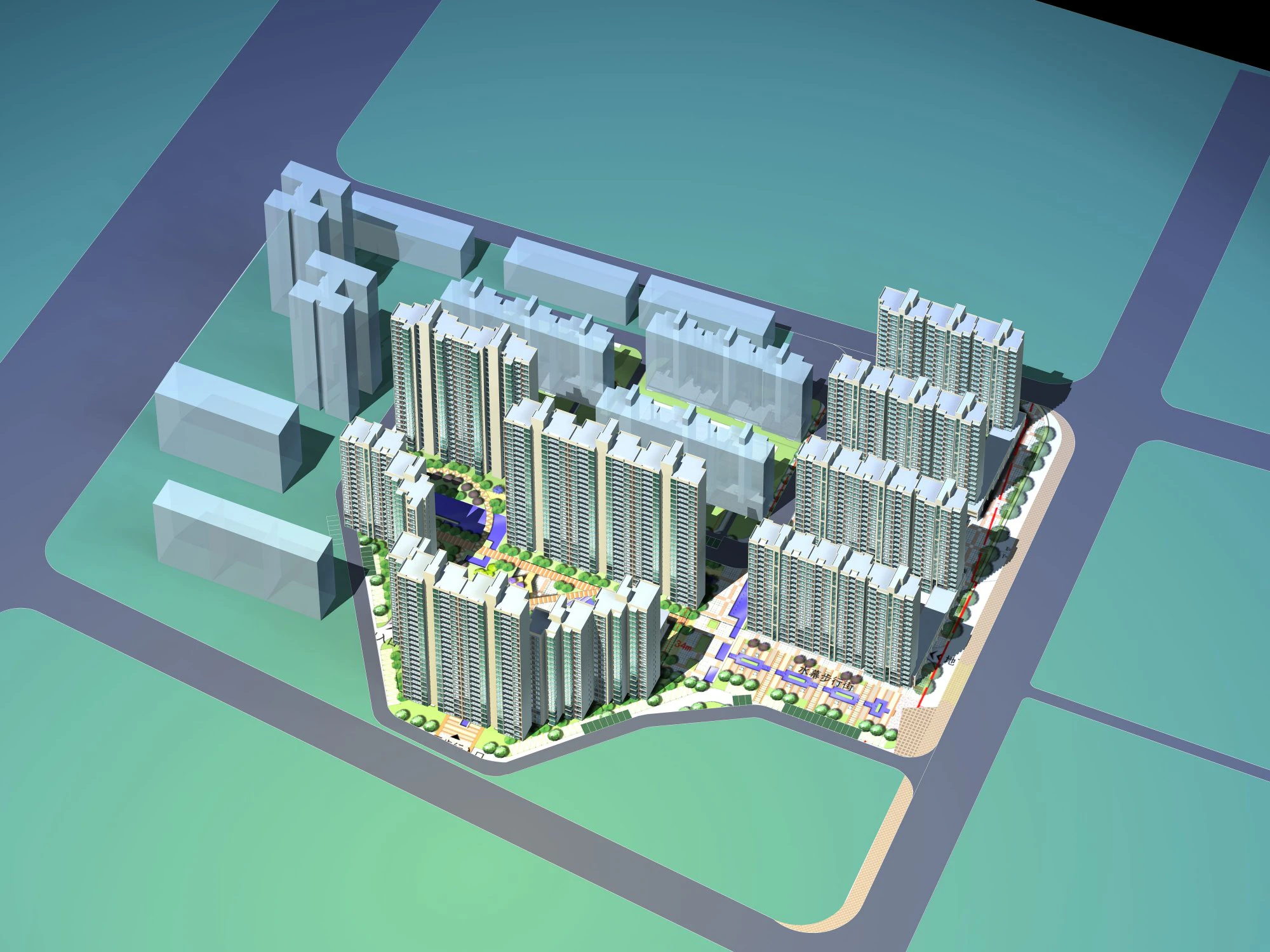 urban design 130 3D Model .c4d .max .obj .3ds .fbx .stl .blend 