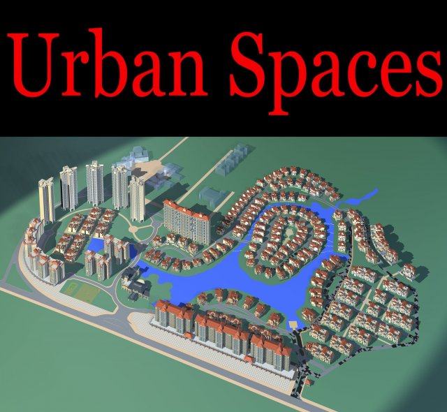 urban design 138 Model 3D .c4d .max .obj .3ds .fbx .stl .blend 