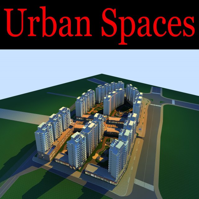 urban design 143 3D Модель .c4d .max .obj .3ds .fbx .stl .blend 