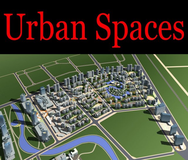 urban design 144 3D-Modell .c4d .max .obj .3ds .fbx .stl .blend 