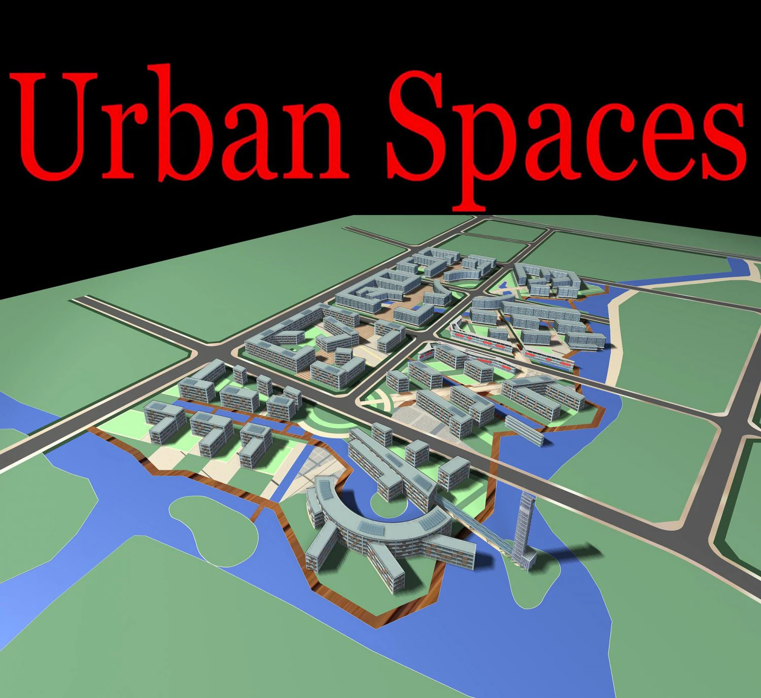 urban design 147 3D Model .c4d .max .obj .3ds .fbx .stl .blend 