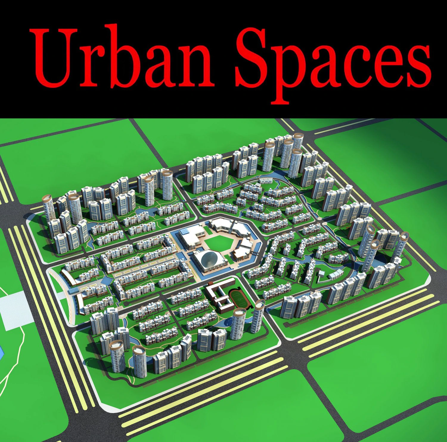 urban design 153 3D Model .c4d .max .obj .3ds .fbx .stl .blend