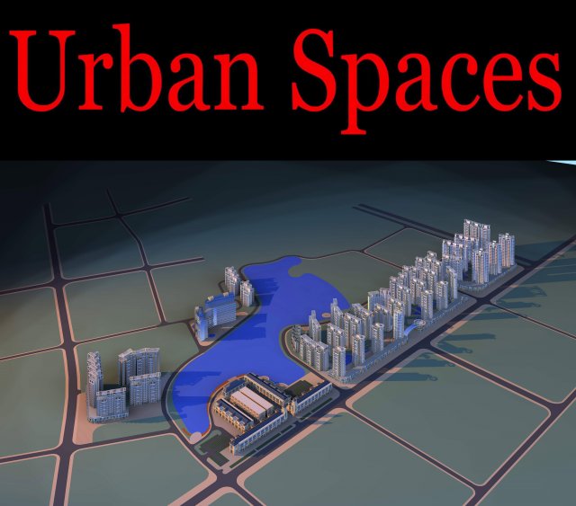 urban design 155 3D 模型 .c4d .max .obj .3ds .fbx .stl .blend 