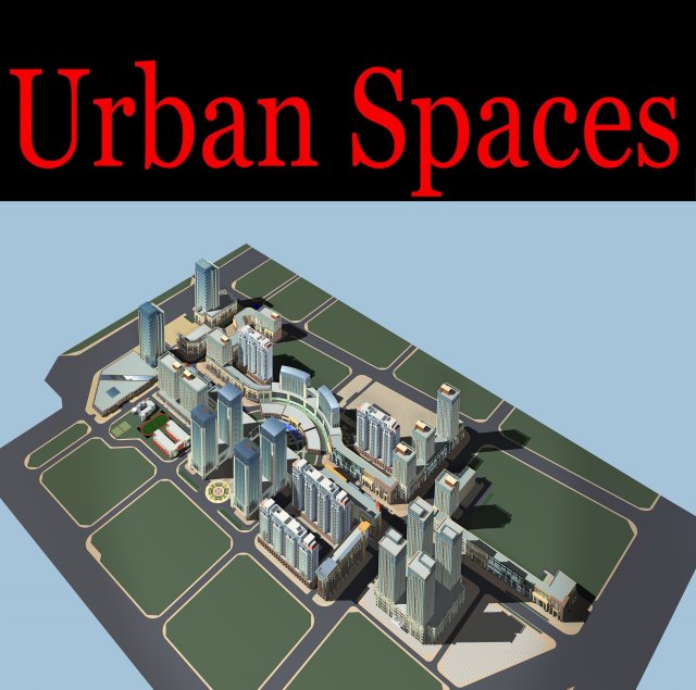 urban design 158 Model 3D .c4d .max .obj .3ds .fbx .stl .blend 