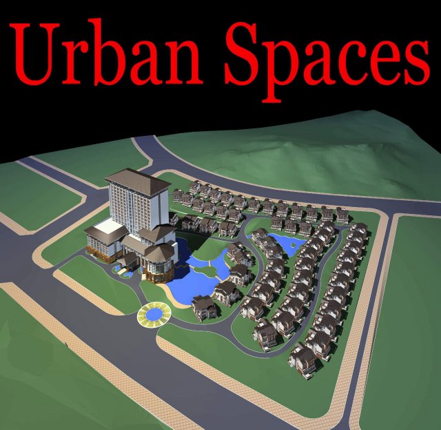 urban design 160 3D Modell .c4d .max .obj .3ds .fbx .stl .blend