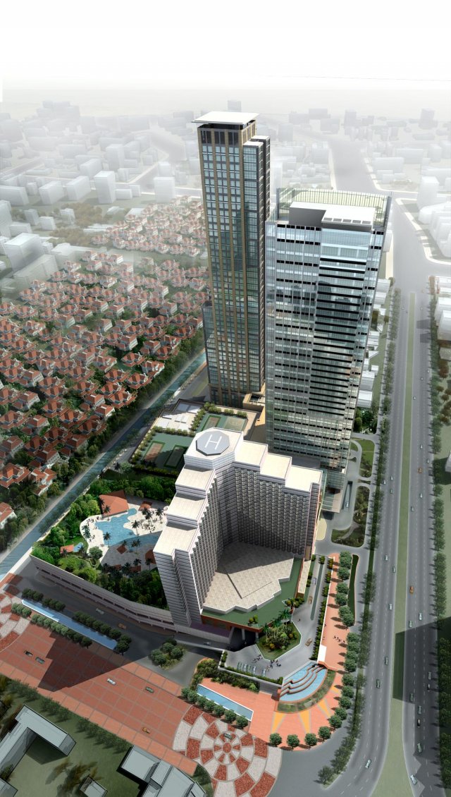 building 002 3D 模型 .c4d .max .obj .3ds .fbx .stl .blend