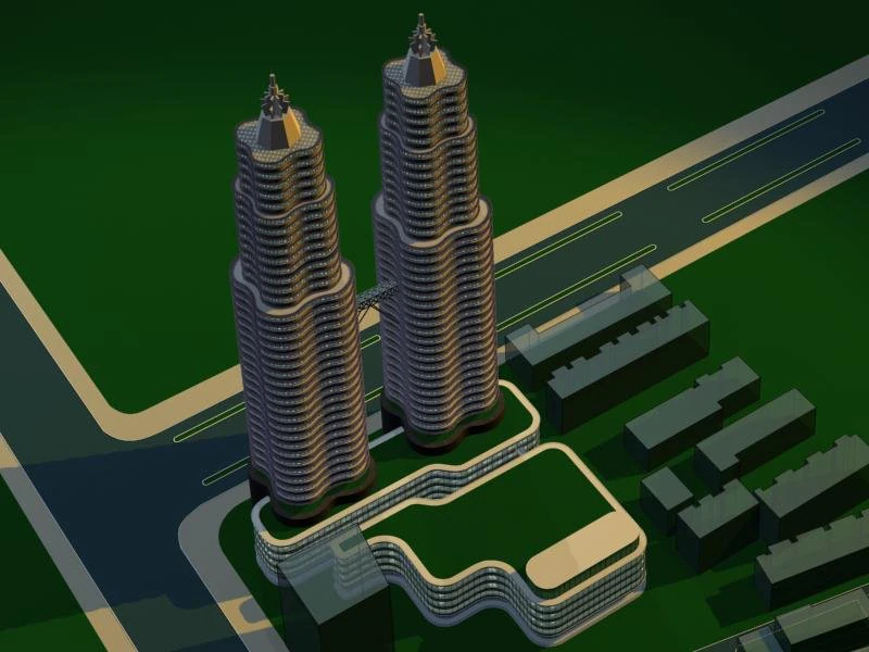 building 043 3D Model .c4d .max .obj .3ds .fbx .stl .blend 