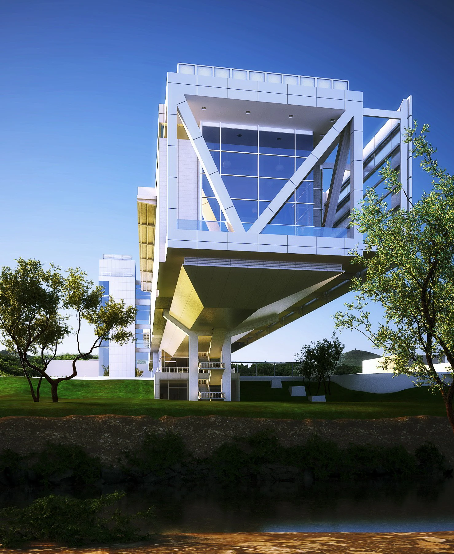 building 163 3D Model .c4d .max .obj .3ds .fbx .stl .blend
