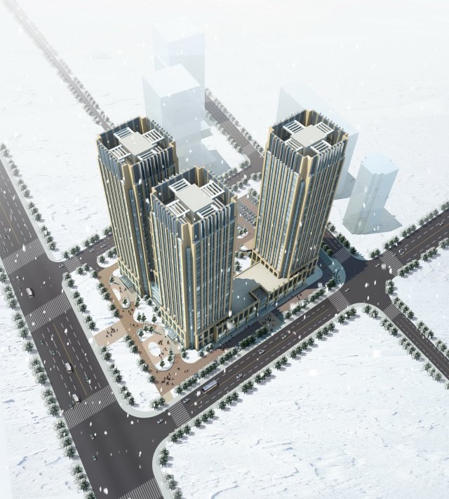 building 210 3D Model .c4d .max .obj .3ds .fbx .stl .blend 