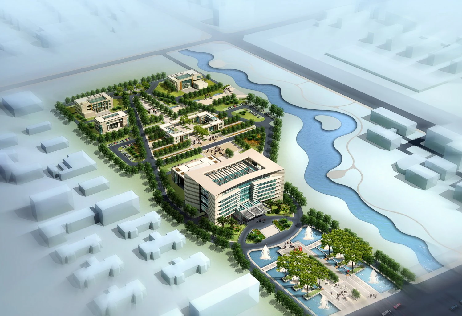 gedung 242 Model 3D .c4d .max .obj .3ds .fbx .stl .blend 