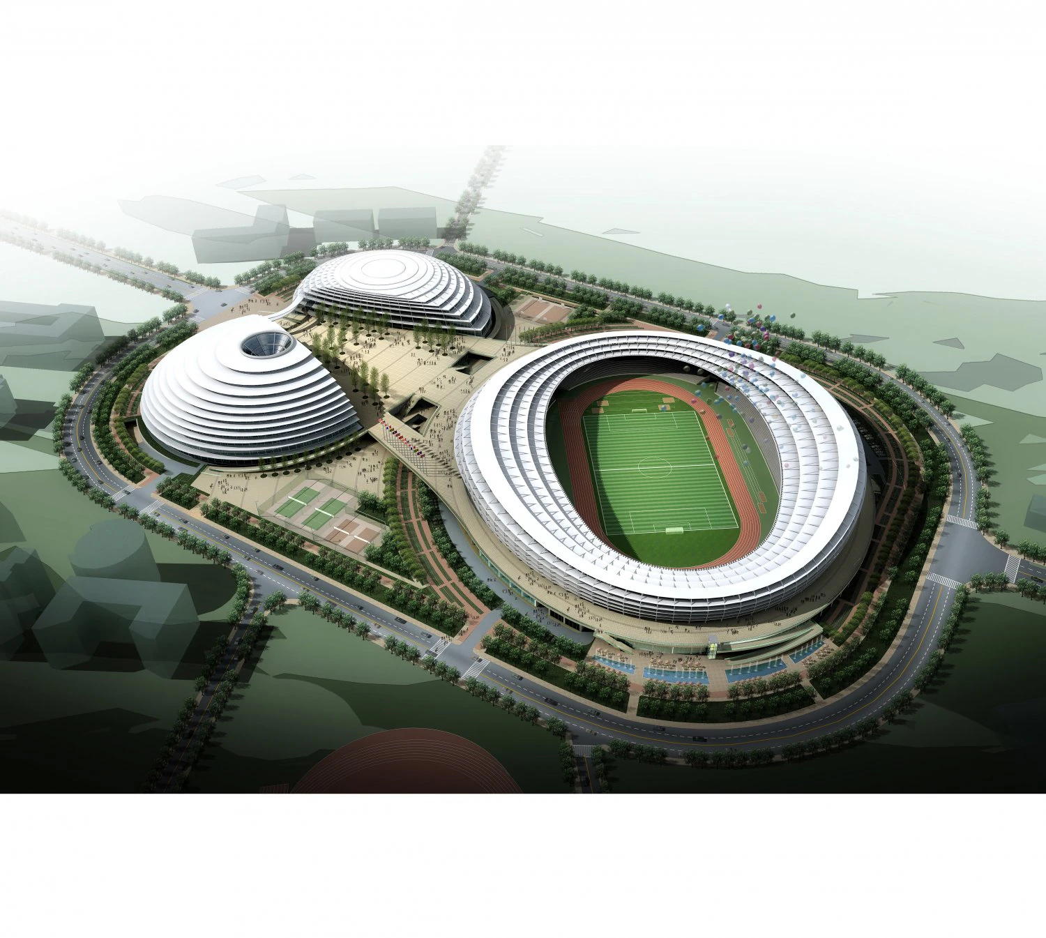 stadion besar 018 Model 3D .c4d .max .obj .3ds .fbx .stl .blend 