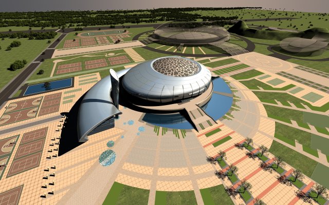 grand stadium 019 3D 模型 .c4d .max .obj .3ds .fbx .stl .blend 