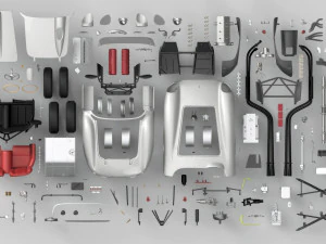 Ferrari 625 TRC Spider - Kit para carro - 0672 MDTR Modelo de Impressão 3D