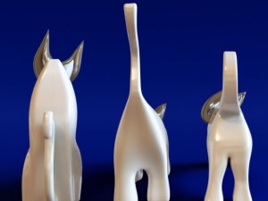 figurine moon cats Model 3D