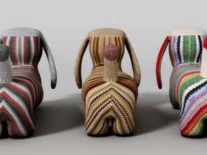 knitted toy dachshund Modello 3D