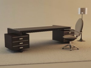 office table  chair Modèle 3D