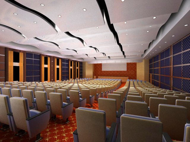 auditorium room 005 3D Model .c4d .max .obj .3ds .fbx .stl .blend 
