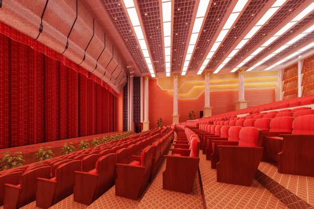 auditorium room 008 3D-Modell .c4d .max .obj .3ds .fbx .stl .blend 
