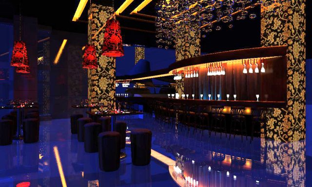 bar 009 Model 3D .c4d .max .obj .3ds .fbx .stl .blend