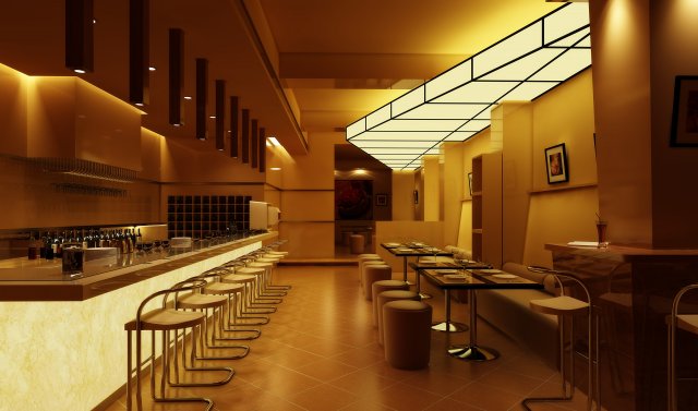 bar 011 3D Модель .c4d .max .obj .3ds .fbx .stl .blend 