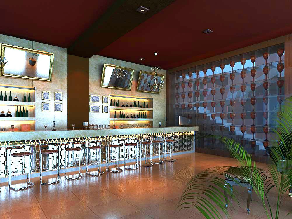 bar 046 3D Model .c4d .max .obj .3ds .fbx .stl .blend 