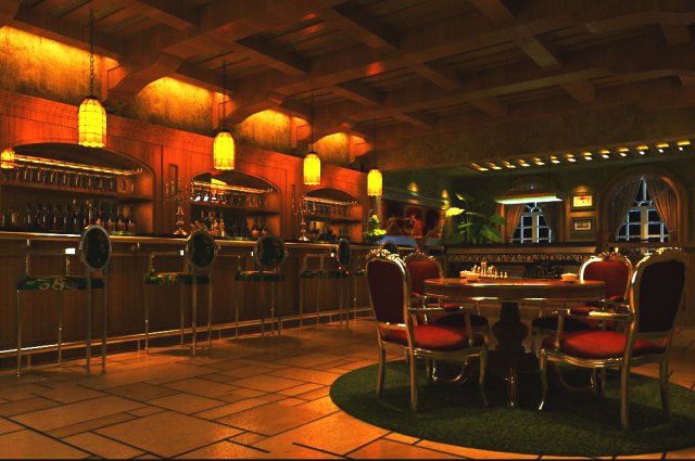 bar 054 3D Model .c4d .max .obj .3ds .fbx .stl .blend 