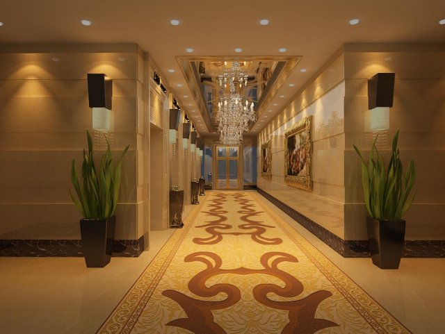 corridor 022 3D Model .c4d .max .obj .3ds .fbx .stl .blend 