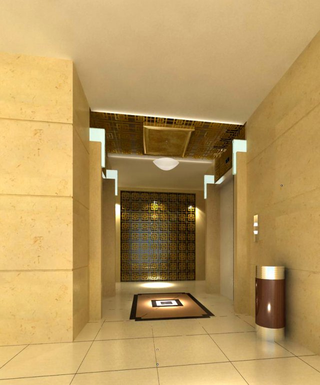corridor 049 3D Model .c4d .max .obj .3ds .fbx .stl .blend