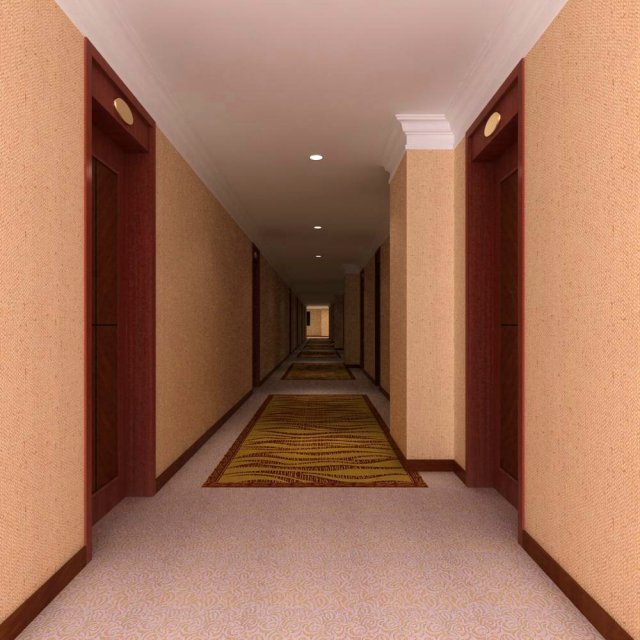 corridor 052 3D Model .c4d .max .obj .3ds .fbx .stl .blend