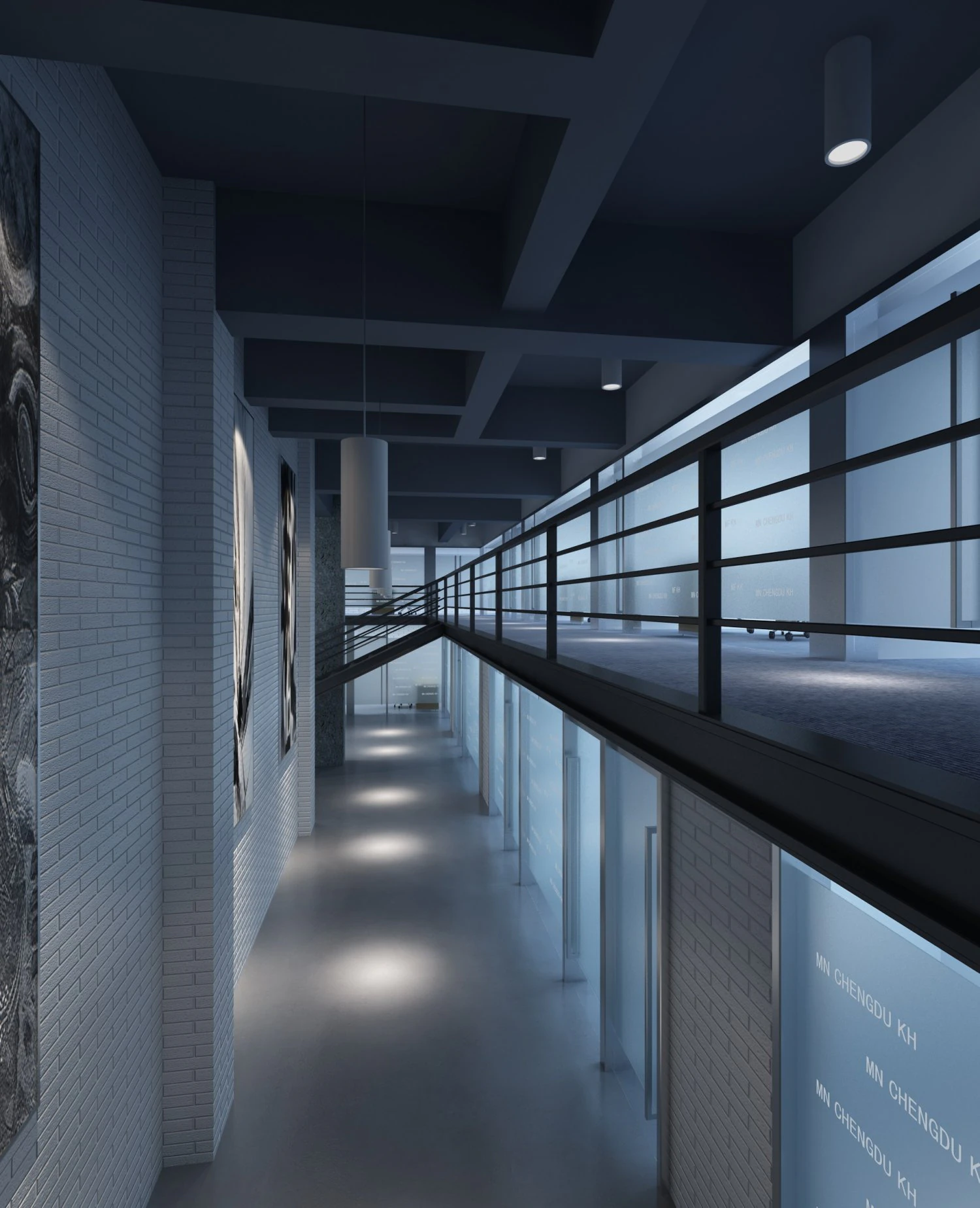 corridor 057 3D Model .c4d .max .obj .3ds .fbx .stl .blend 