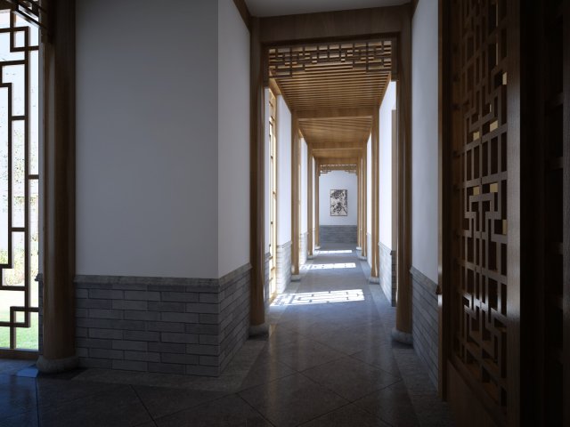 corridor 058 Modello 3D .c4d .max .obj .3ds .fbx .stl .blend